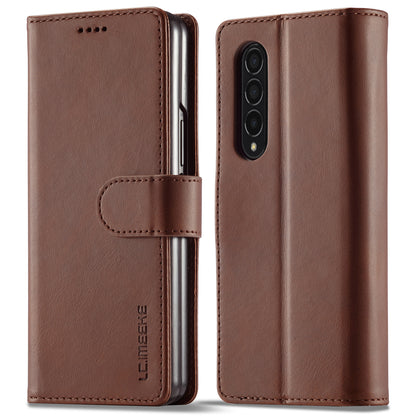 LC.IMEEKE Magnetic Clasp Stand Wallet PU Leather Folding Phone Case for Samsung Galaxy Z Fold3 5G