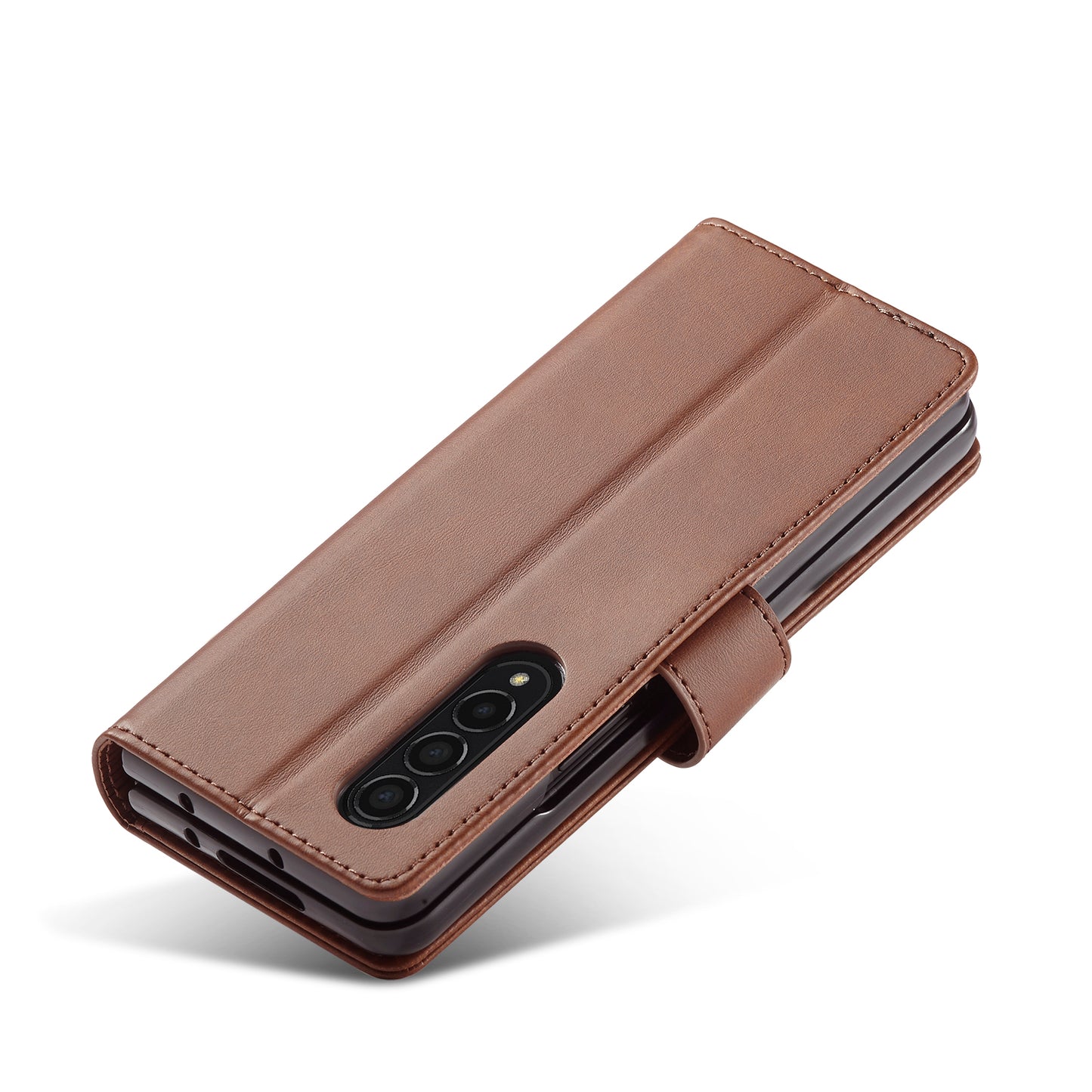 LC.IMEEKE Magnetic Clasp Stand Wallet PU Leather Folding Phone Case for Samsung Galaxy Z Fold3 5G