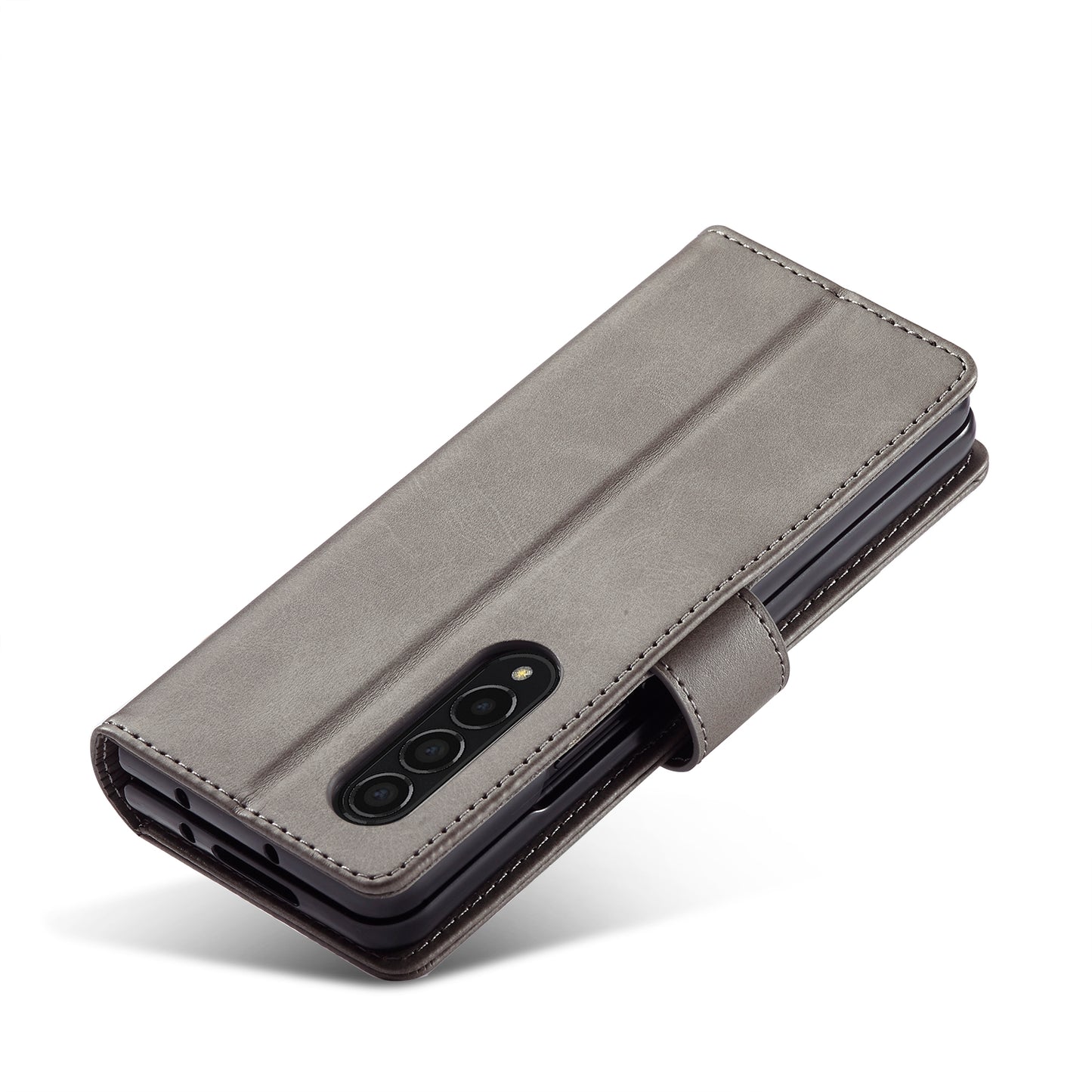 LC.IMEEKE Magnetic Clasp Stand Wallet PU Leather Folding Phone Case for Samsung Galaxy Z Fold3 5G