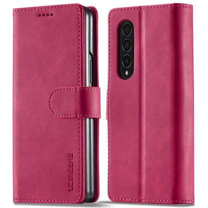 LC.IMEEKE Magnetic Clasp Stand Wallet PU Leather Folding Phone Case for Samsung Galaxy Z Fold3 5G