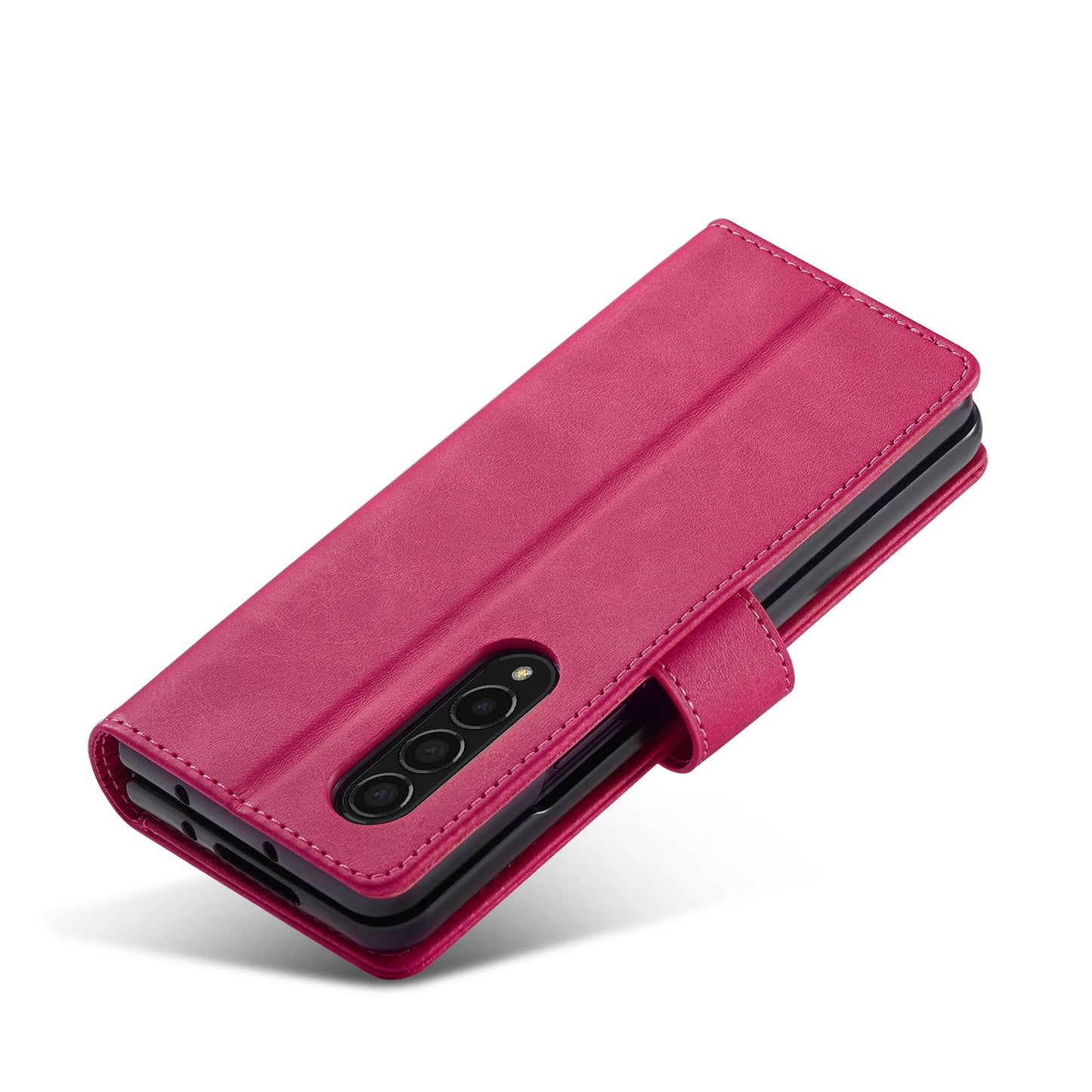 LC.IMEEKE Magnetic Clasp Stand Wallet PU Leather Folding Phone Case for Samsung Galaxy Z Fold3 5G