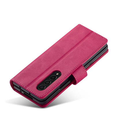 LC.IMEEKE Magnetic Clasp Stand Wallet PU Leather Folding Phone Case for Samsung Galaxy Z Fold3 5G