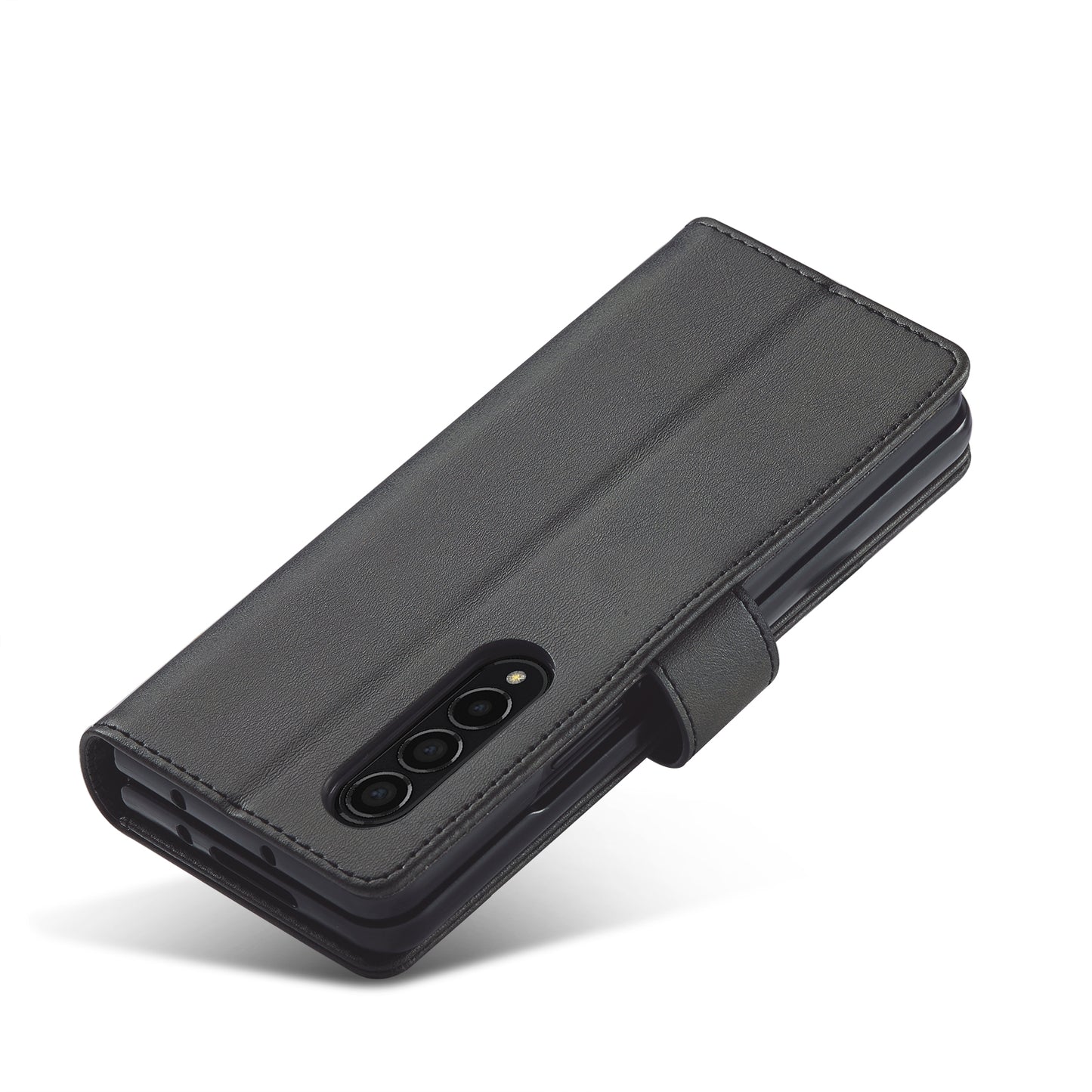 LC.IMEEKE Magnetic Clasp Stand Wallet PU Leather Folding Phone Case for Samsung Galaxy Z Fold3 5G