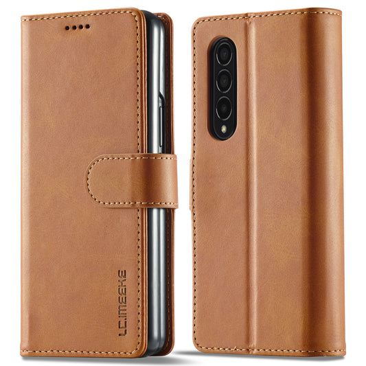 LC.IMEEKE Magnetic Clasp Stand Wallet PU Leather Folding Phone Case for Samsung Galaxy Z Fold3 5G