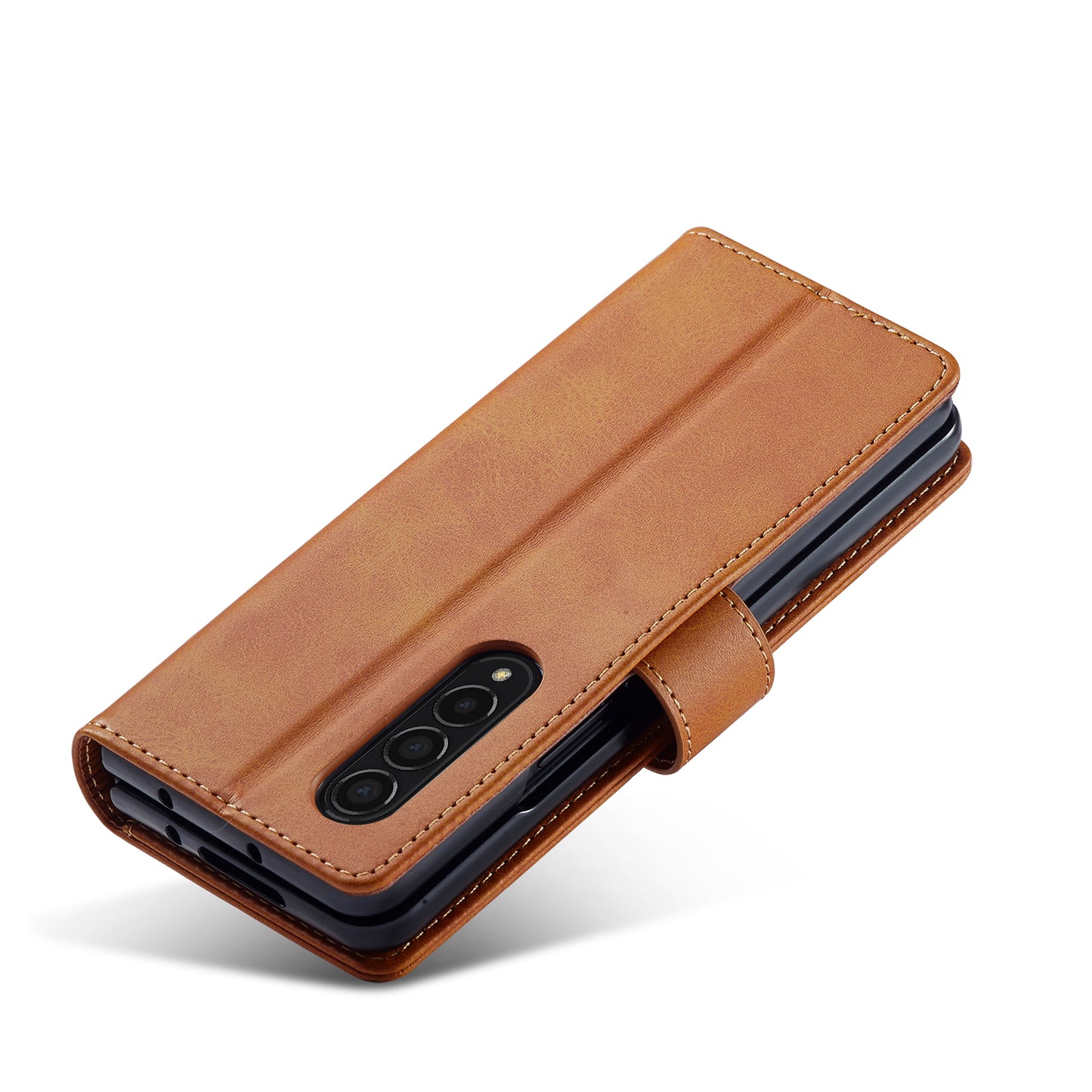 LC.IMEEKE Magnetic Clasp Stand Wallet PU Leather Folding Phone Case for Samsung Galaxy Z Fold3 5G