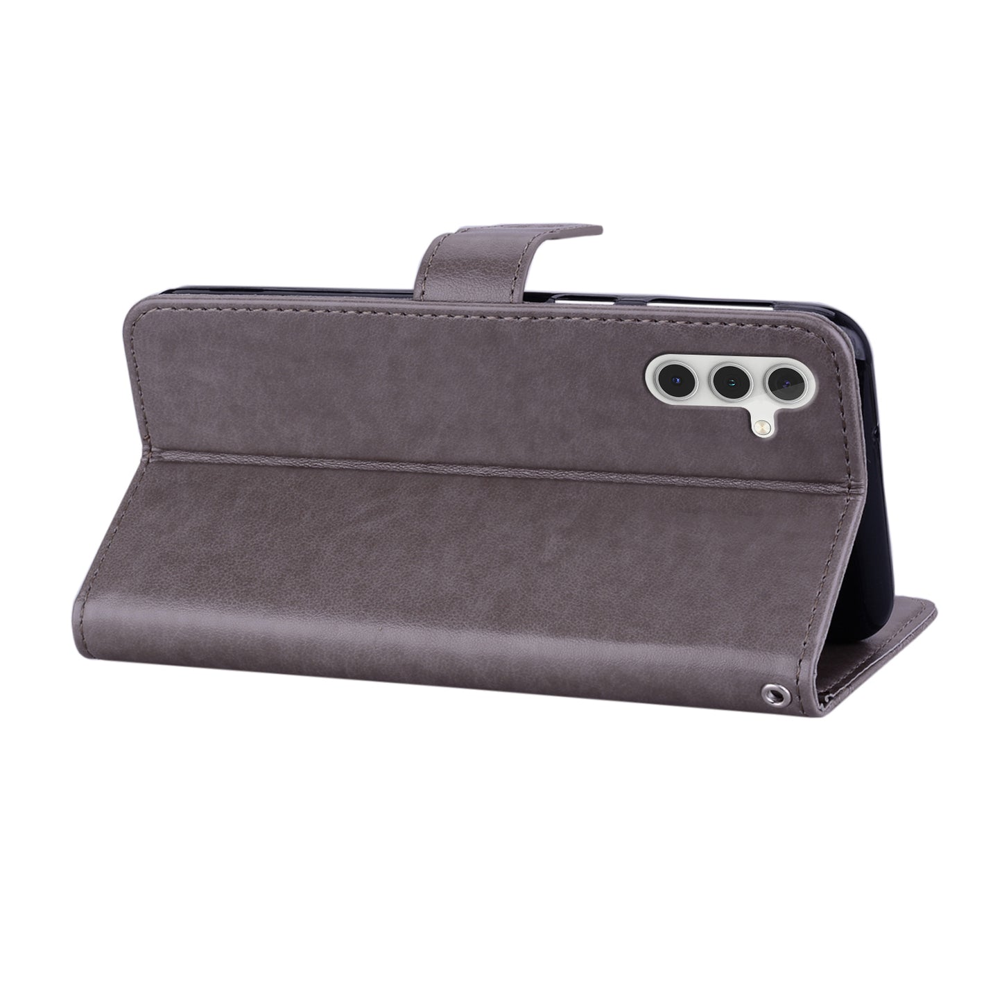 Rhinestone Decor Flip PU Leather Magnetic Clasp Case Wallet Stand Owl Flower Imprinted Shell Cover with Strap for Samsung Galaxy A13 5G / A04s 4G (164.7 x 76.7 x 9.1 mm)