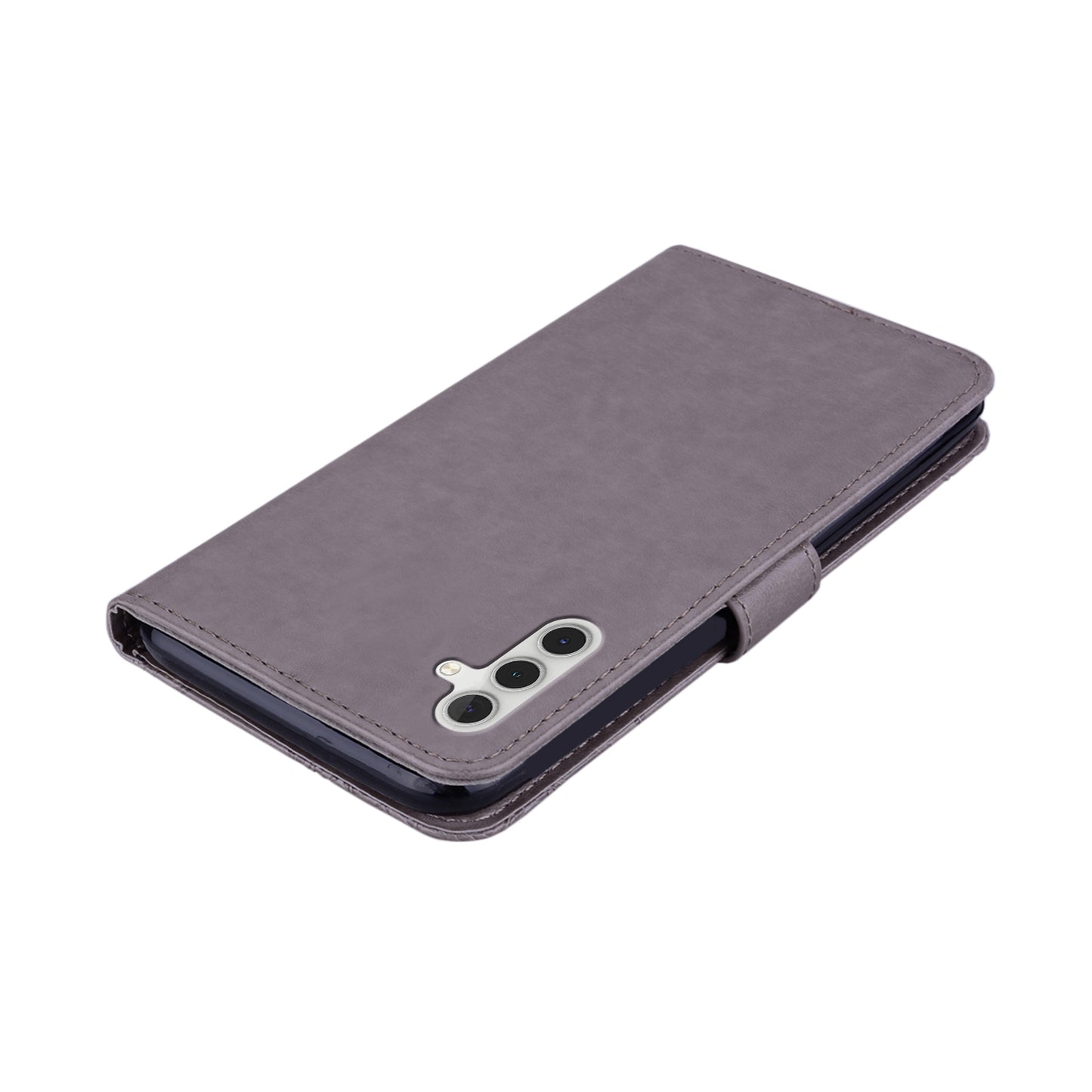 Rhinestone Decor Flip PU Leather Magnetic Clasp Case Wallet Stand Owl Flower Imprinted Shell Cover with Strap for Samsung Galaxy A13 5G / A04s 4G (164.7 x 76.7 x 9.1 mm)
