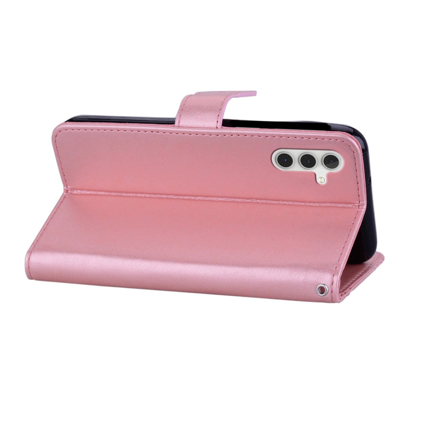 Rhinestone Decor Flip PU Leather Magnetic Clasp Case Wallet Stand Owl Flower Imprinted Shell Cover with Strap for Samsung Galaxy A13 5G / A04s 4G (164.7 x 76.7 x 9.1 mm)