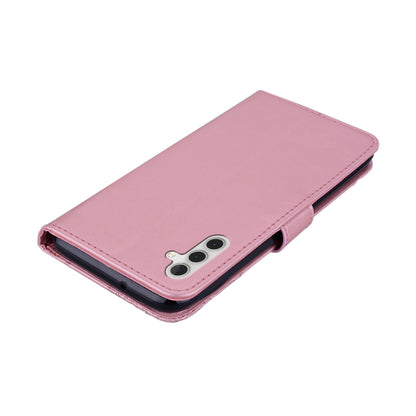 Rhinestone Decor Flip PU Leather Magnetic Clasp Case Wallet Stand Owl Flower Imprinted Shell Cover with Strap for Samsung Galaxy A13 5G / A04s 4G (164.7 x 76.7 x 9.1 mm)