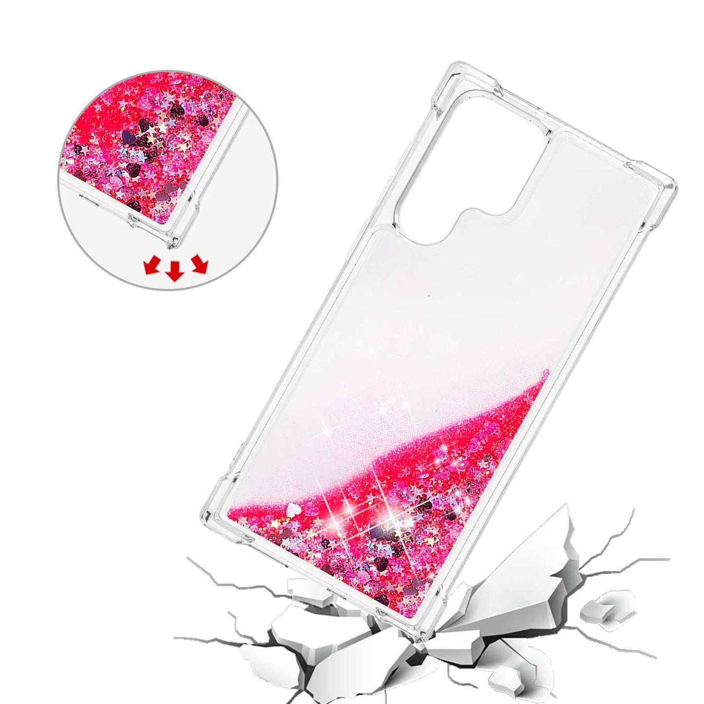 Quicksand TPU Protective Cover Shell Anti-Drop Multiple Color Choices Phone Case for Samsung Galaxy S22 Ultra 5G