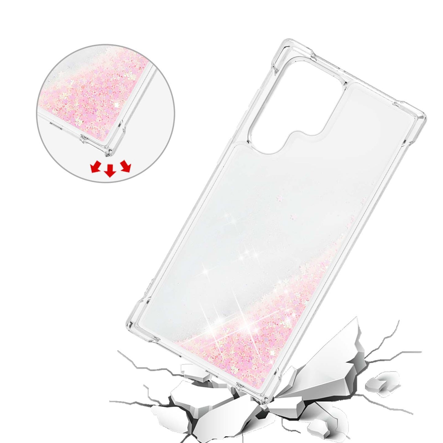 Quicksand TPU Protective Cover Shell Anti-Drop Multiple Color Choices Phone Case for Samsung Galaxy S22 Ultra 5G
