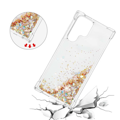 Quicksand TPU Protective Cover Shell Anti-Drop Multiple Color Choices Phone Case for Samsung Galaxy S22 Ultra 5G
