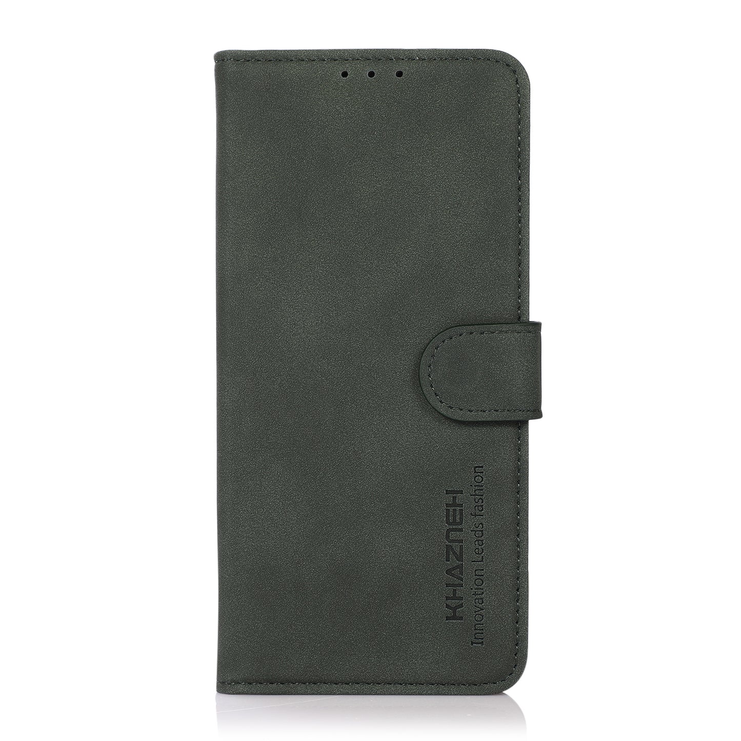 KHAZNEH Dual-sided Magnetic Clasp Textured PU Leather Phone Case Shell with Stand Wallet for Samsung Galaxy A53 5G