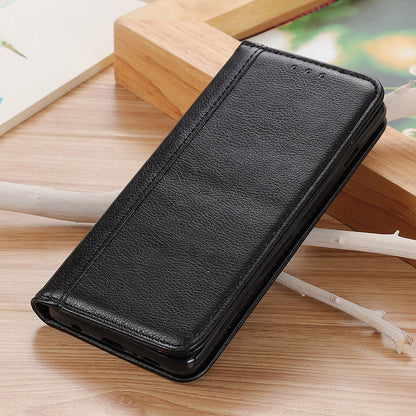Magnetic Auto Closure Litchi Texture Split Leather Wallet Stand Shockproof Anti-fall Cover for Samsung Galaxy A53 5G