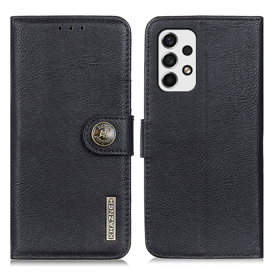 KHAZNEH Flip Case Shockproof Wallet Magnetic Clasp PU Leather Phone Shell with Stand for Samsung Galaxy A53 5G