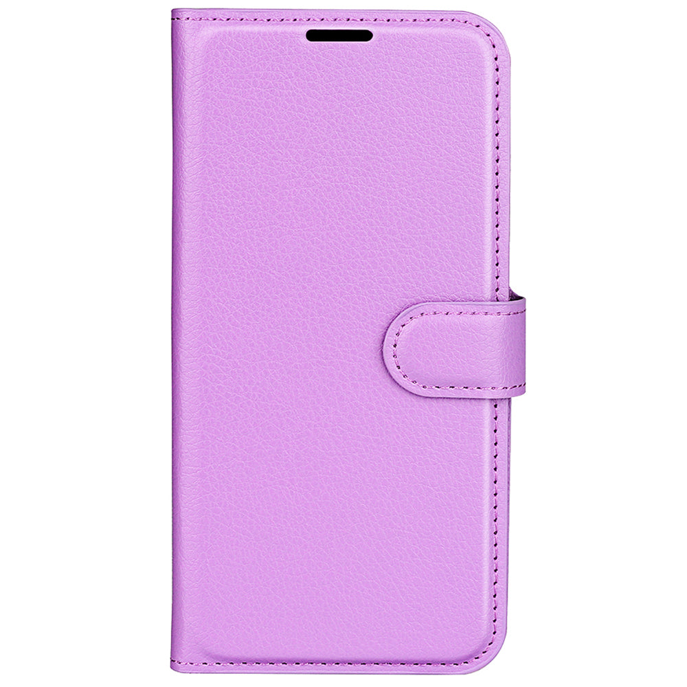 Magnetic Closure Litchi Texture PU Leather Wallet Case Stand Flip Folio Phone Cover for Sony Xperia Pro-I