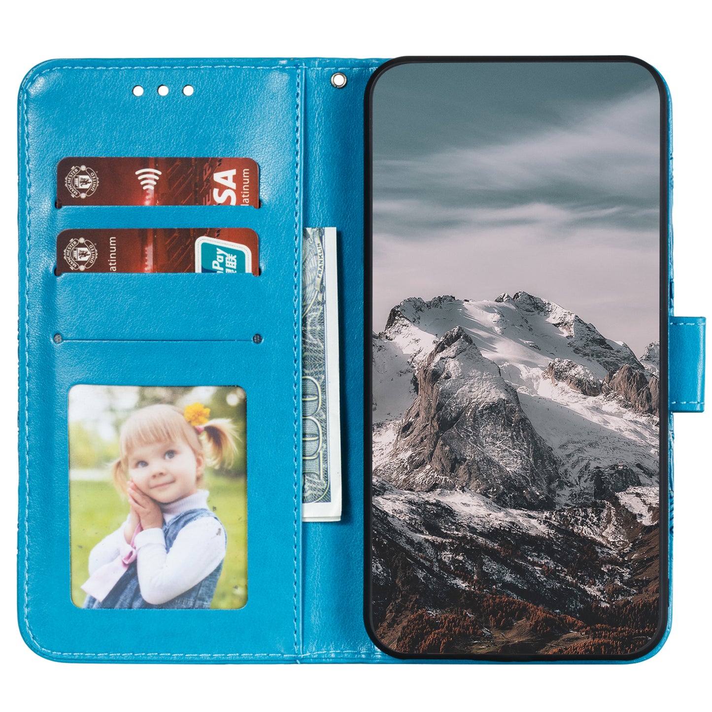 Imprinting Mandala Flower Flip PU Leather Case Stand Magnetic Closure Protective Phone Cover with Strap for Xiaomi Redmi Note 11 Pro 5G (China) (MediaTek)/Note 11 Pro+ 5G