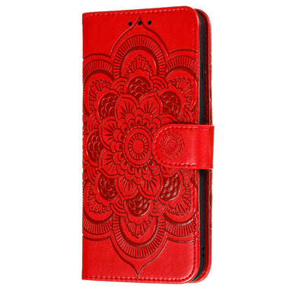 Imprinting Mandala Flower Flip PU Leather Case Stand Magnetic Closure Protective Phone Cover with Strap for Xiaomi Redmi Note 11 Pro 5G (China) (MediaTek)/Note 11 Pro+ 5G