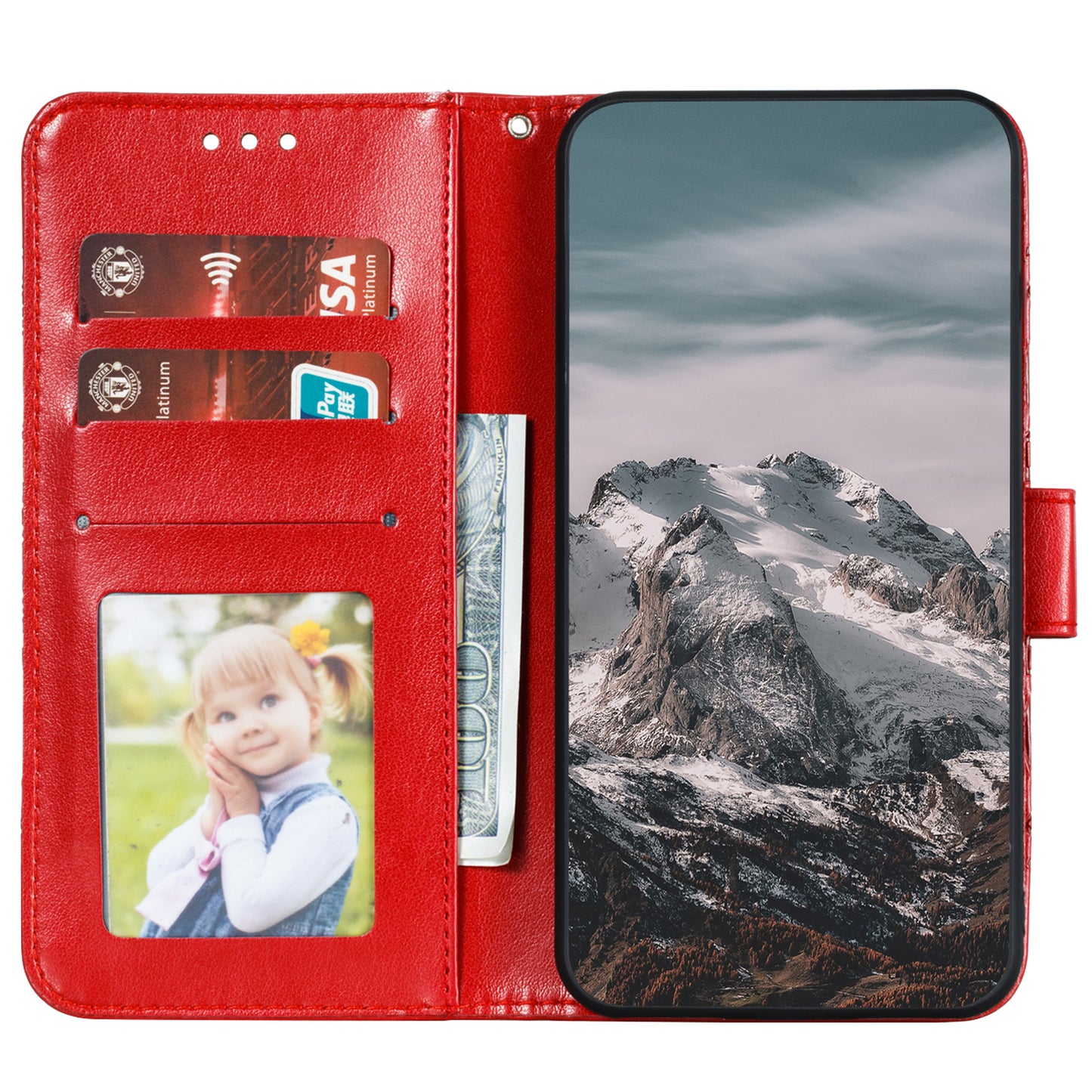 Imprinting Mandala Flower Flip PU Leather Case Stand Magnetic Closure Protective Phone Cover with Strap for Xiaomi Redmi Note 11 Pro 5G (China) (MediaTek)/Note 11 Pro+ 5G