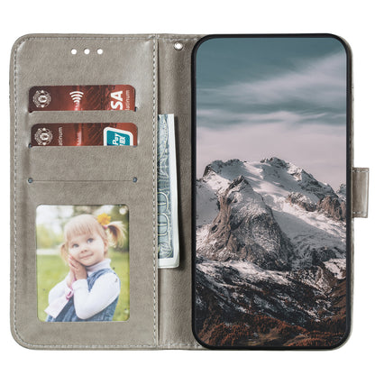 Imprinting Mandala Flower Flip PU Leather Case Stand Magnetic Closure Protective Phone Cover with Strap for Xiaomi Redmi Note 11 Pro 5G (China) (MediaTek)/Note 11 Pro+ 5G