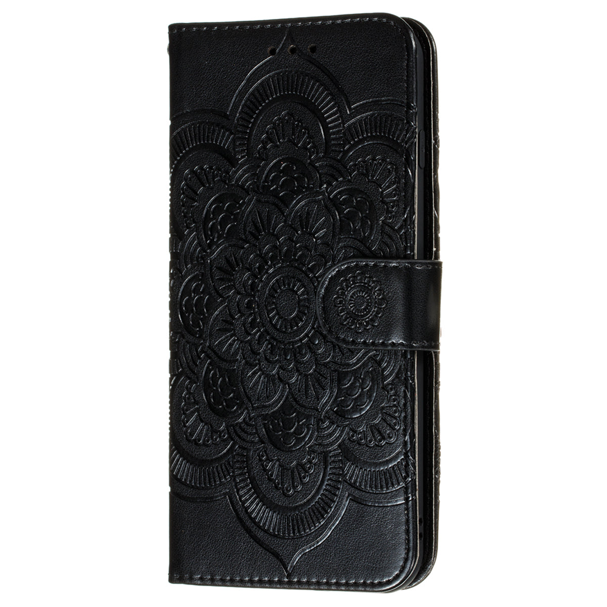 Imprinting Mandala Flower Flip PU Leather Case Stand Magnetic Closure Protective Phone Cover with Strap for Xiaomi Redmi Note 11 Pro 5G (China) (MediaTek)/Note 11 Pro+ 5G