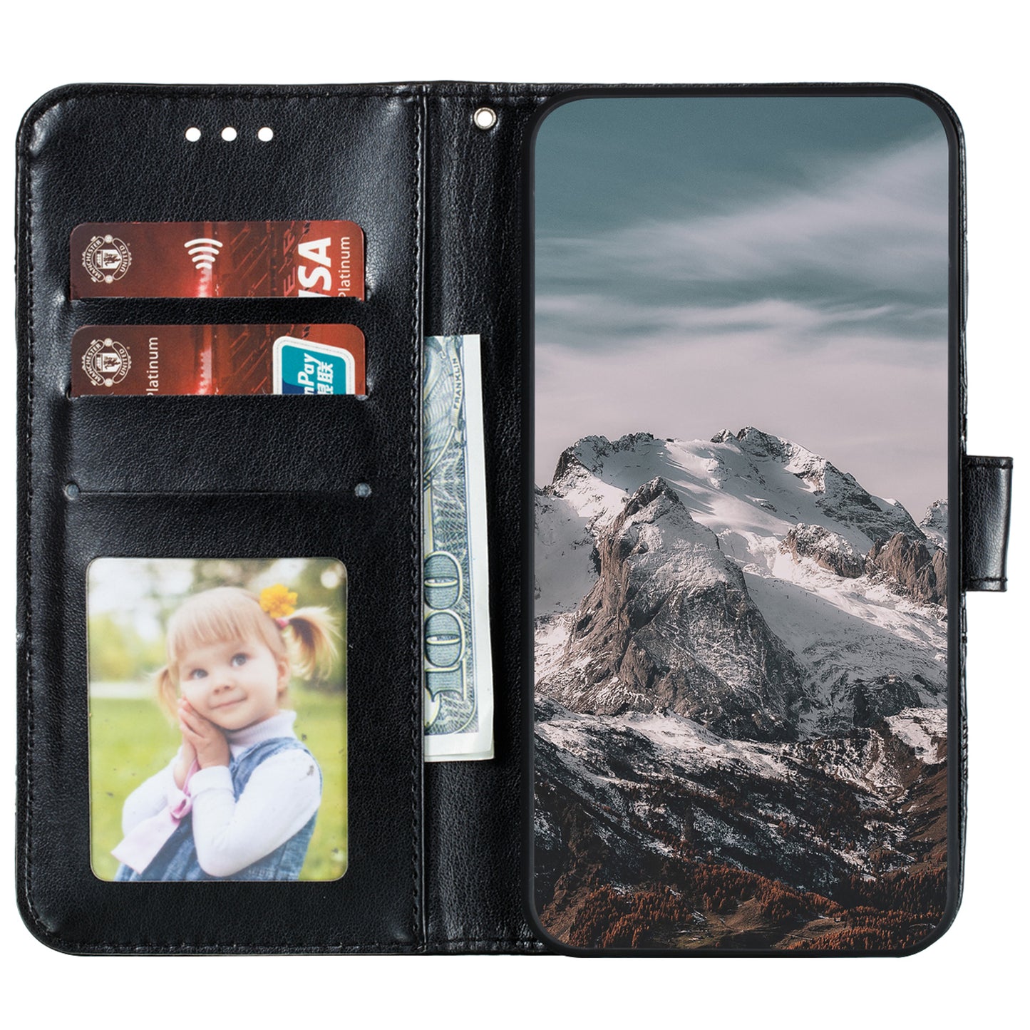 Imprinting Mandala Flower Flip PU Leather Case Stand Magnetic Closure Protective Phone Cover with Strap for Xiaomi Redmi Note 11 Pro 5G (China) (MediaTek)/Note 11 Pro+ 5G