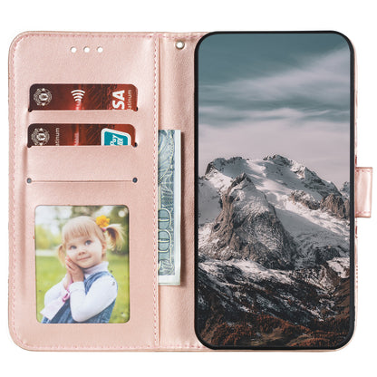 Imprinting Mandala Flower Flip PU Leather Case Stand Magnetic Closure Protective Phone Cover with Strap for Xiaomi Redmi Note 11 Pro 5G (China) (MediaTek)/Note 11 Pro+ 5G