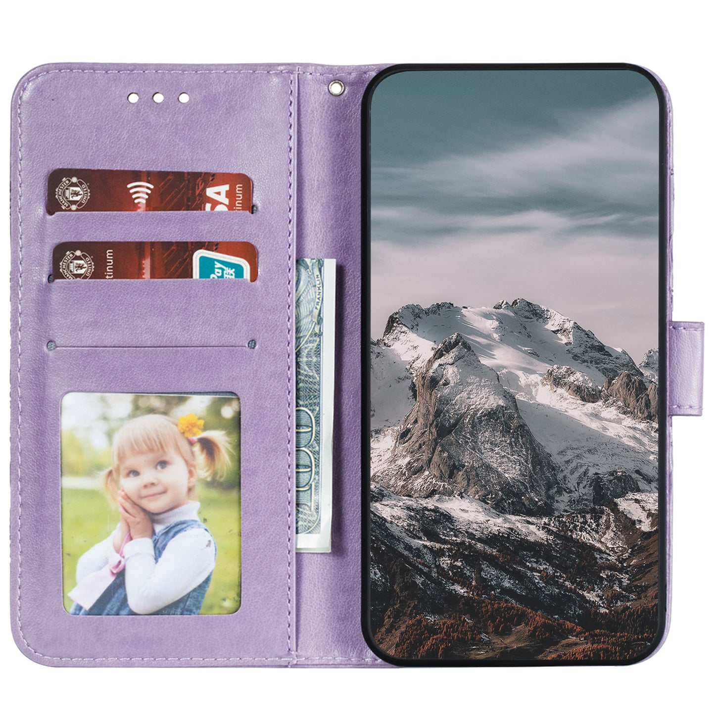 Imprinting Mandala Flower Flip PU Leather Case Stand Magnetic Closure Protective Phone Cover with Strap for Xiaomi Redmi Note 11 Pro 5G (China) (MediaTek)/Note 11 Pro+ 5G