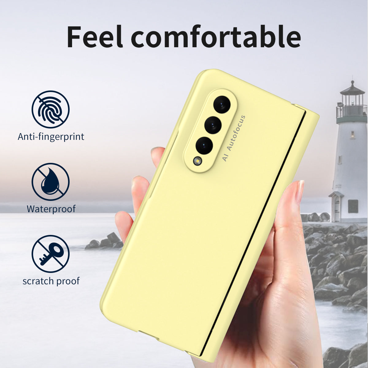 PU Leather Coated PC Hinged Cover Folio Flip Full Protection Phone Case with Pen Holder and Tempered Glass Screen Protector for Samsung Galaxy Z Fold3 5G
