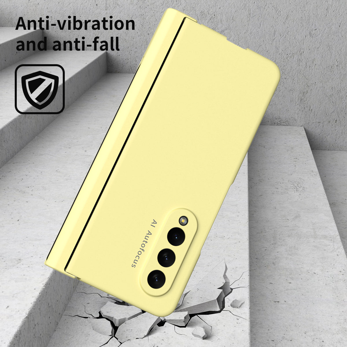 PU Leather Coated PC Hinged Cover Folio Flip Full Protection Phone Case with Pen Holder and Tempered Glass Screen Protector for Samsung Galaxy Z Fold3 5G