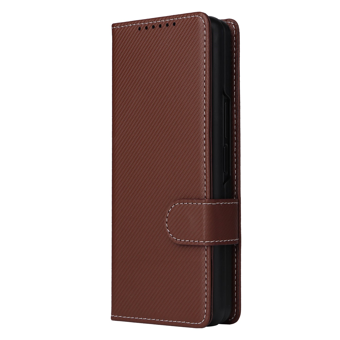 Stand Wallet PU Leather Cover Pen Slot Design Detachable Leather Coated PC Phone Case for Samsung Galaxy Z Fold3 5G