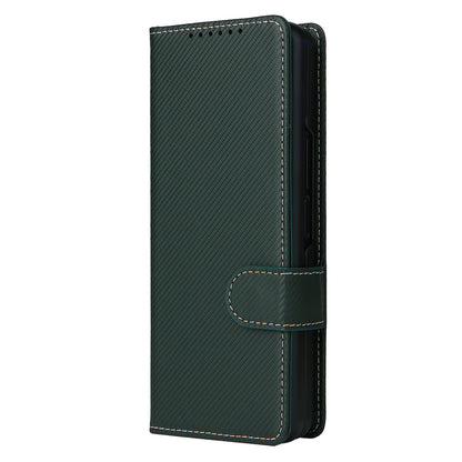 Stand Wallet PU Leather Cover Pen Slot Design Detachable Leather Coated PC Phone Case for Samsung Galaxy Z Fold3 5G