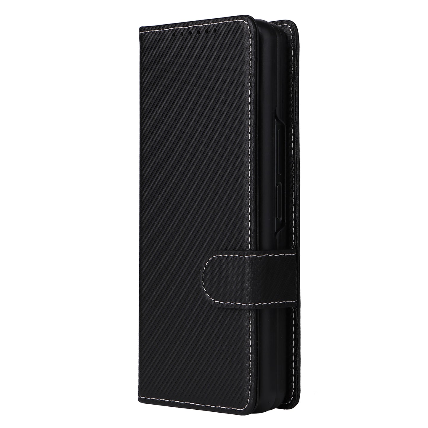 Stand Wallet PU Leather Cover Pen Slot Design Detachable Leather Coated PC Phone Case for Samsung Galaxy Z Fold3 5G