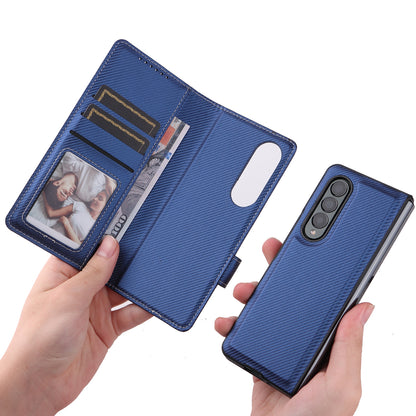 Stand Wallet PU Leather Cover Pen Slot Design Detachable Leather Coated PC Phone Case for Samsung Galaxy Z Fold3 5G