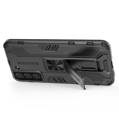 Shockproof Hard PC + Soft TPU Hybrid Protective Cover with Kickstand for Samsung Galaxy S22 5G