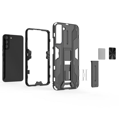 Shockproof Hard PC + Soft TPU Hybrid Protective Cover with Kickstand for Samsung Galaxy S22 5G