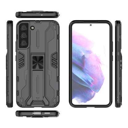 Shockproof Hard PC + Soft TPU Hybrid Protective Cover with Kickstand for Samsung Galaxy S22 5G