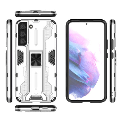 Shockproof Hard PC + Soft TPU Hybrid Protective Cover with Kickstand for Samsung Galaxy S22 5G
