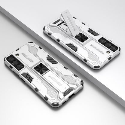 Shockproof Hard PC + Soft TPU Hybrid Protective Cover with Kickstand for Samsung Galaxy S22 5G