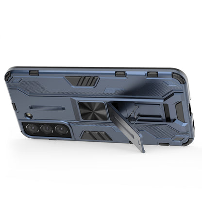 Shockproof Hard PC + Soft TPU Hybrid Protective Cover with Kickstand for Samsung Galaxy S22 5G