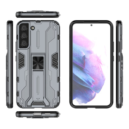 Shockproof Hard PC + Soft TPU Hybrid Protective Cover with Kickstand for Samsung Galaxy S22 5G