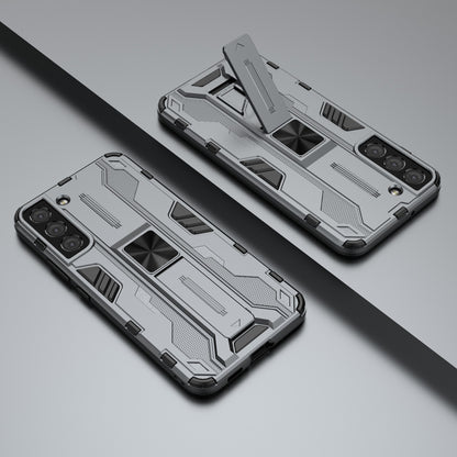 Shockproof Hard PC + Soft TPU Hybrid Protective Cover with Kickstand for Samsung Galaxy S22 5G