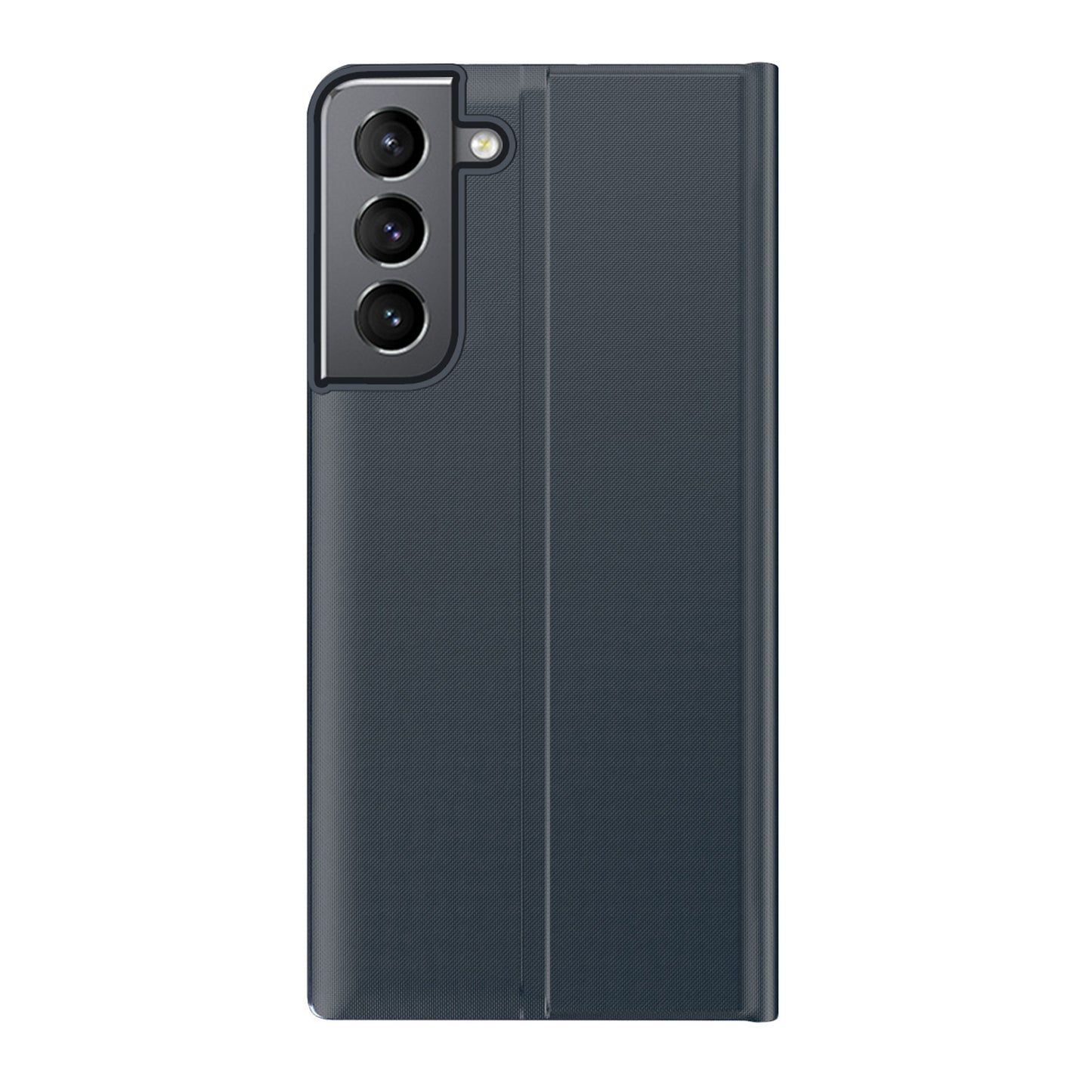 Shockproof Anti-fall Stand Folio Flip Cover Leather Auto-absorbed Phone Case with View Window for Samsung Galaxy S22 5G