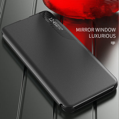 Smart View Window Stand Design Case PU Leather Light Slim Flip Cover for Samsung Galaxy S22+ 5G