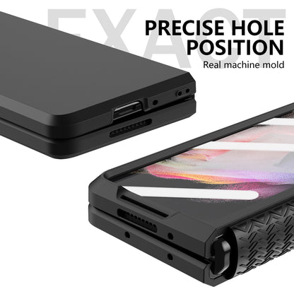 Shockproof PC Back Panel + TPU Hinge Flipping Phone Case Cover for Samsung Galaxy Z Fold3 5G