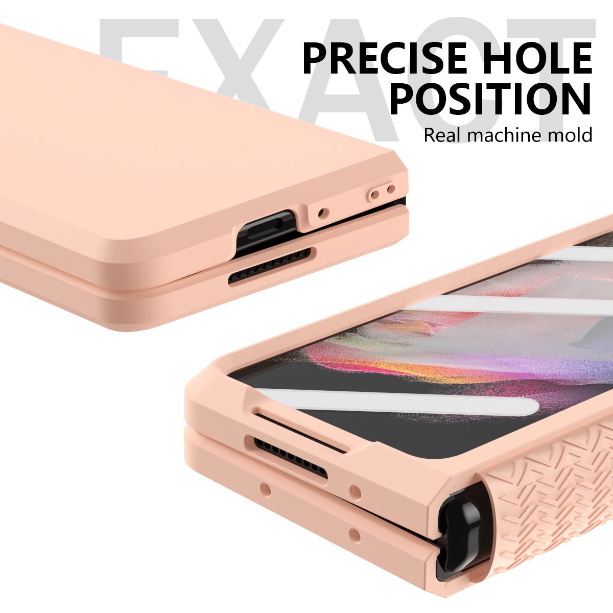 Shockproof PC Back Panel + TPU Hinge Flipping Phone Case Cover for Samsung Galaxy Z Fold3 5G