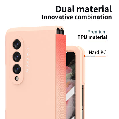 Shockproof PC Back Panel + TPU Hinge Flipping Phone Case Cover for Samsung Galaxy Z Fold3 5G