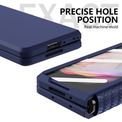 Shockproof PC Back Panel + TPU Hinge Flipping Phone Case Cover for Samsung Galaxy Z Fold3 5G
