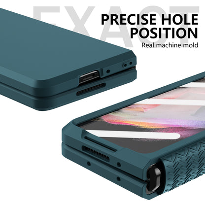 Shockproof PC Back Panel + TPU Hinge Flipping Phone Case Cover for Samsung Galaxy Z Fold3 5G