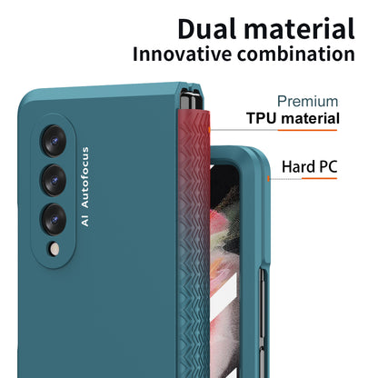 Shockproof PC Back Panel + TPU Hinge Flipping Phone Case Cover for Samsung Galaxy Z Fold3 5G